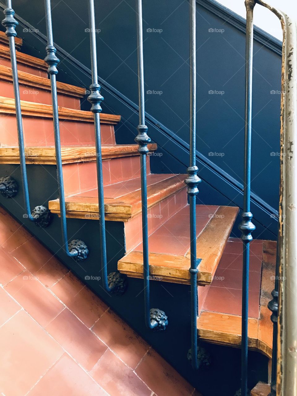 Stairs in blue