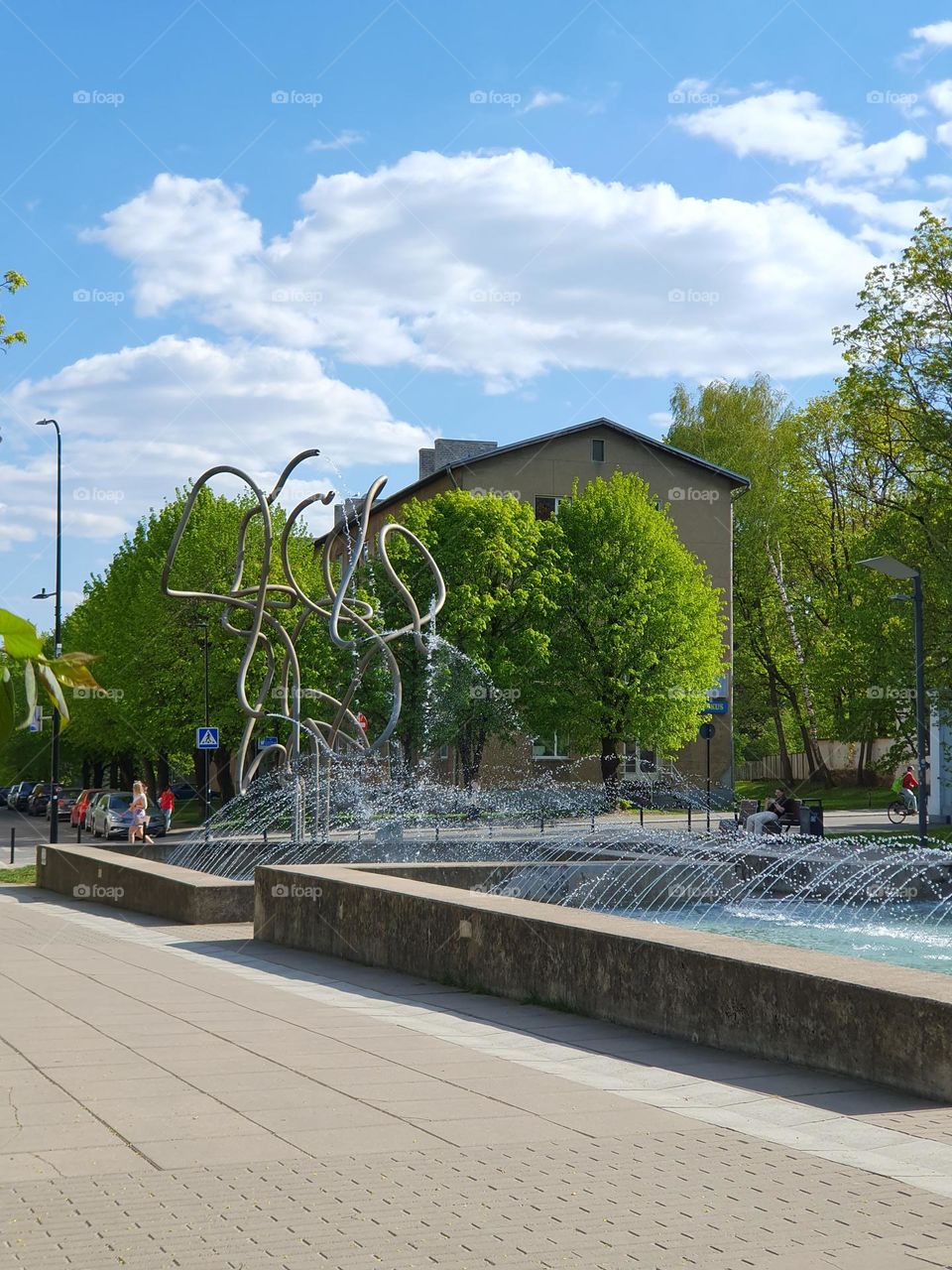 Refreshing fountains near the student library. This is exactly what you need on a hot day.