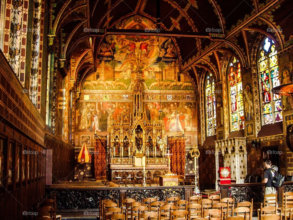 Basilica de la Santa Sangre. Interior de la Basílica de la Santa Sangre (Brugge - Belgium)