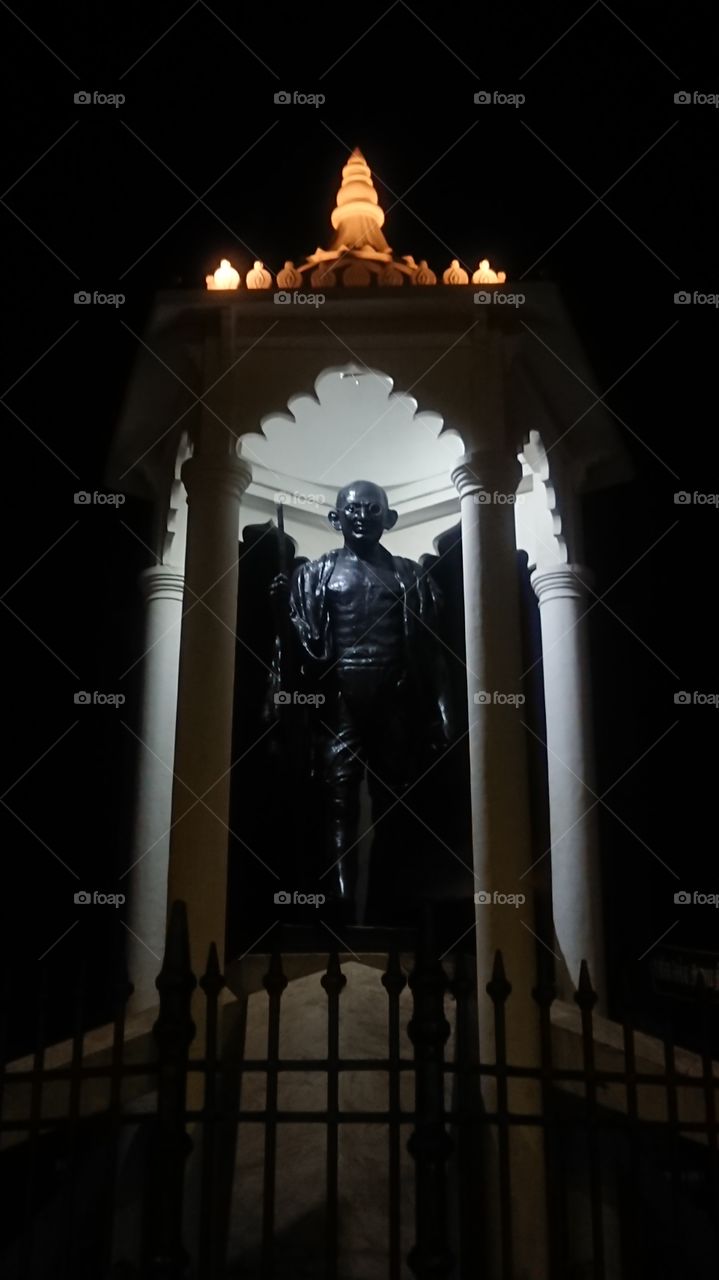 Gandhi statue India Puducherry
