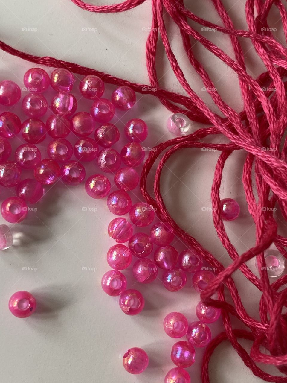Tiny pink beads