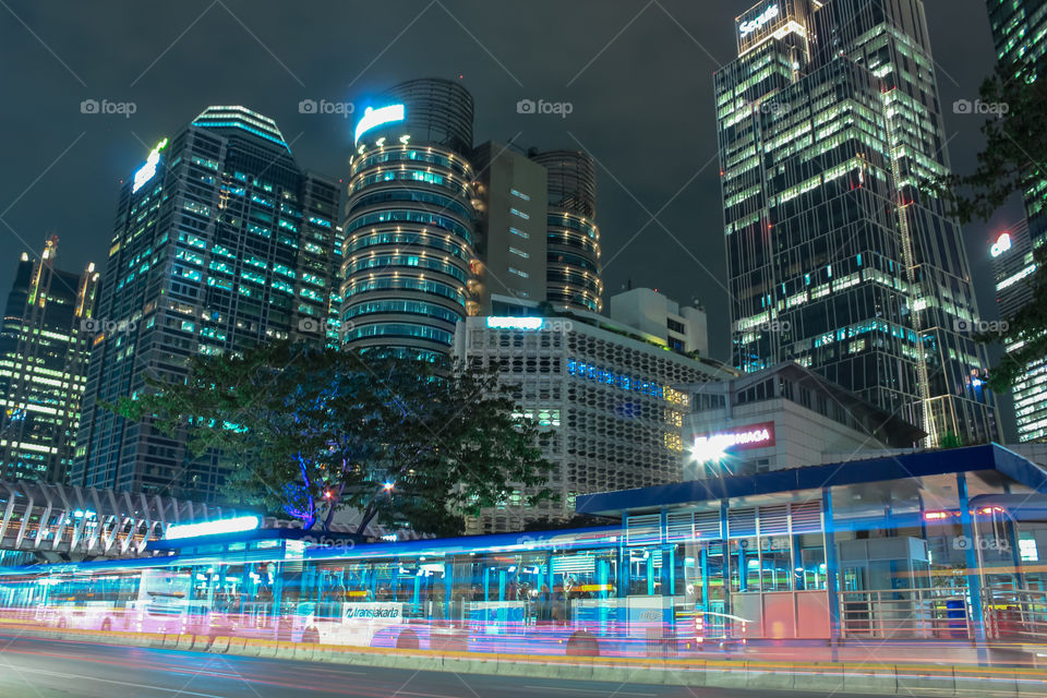 Stopping Place for Public Vehicles of Gelora Bung Karno Sport Complex, Jakarta, Indonesia