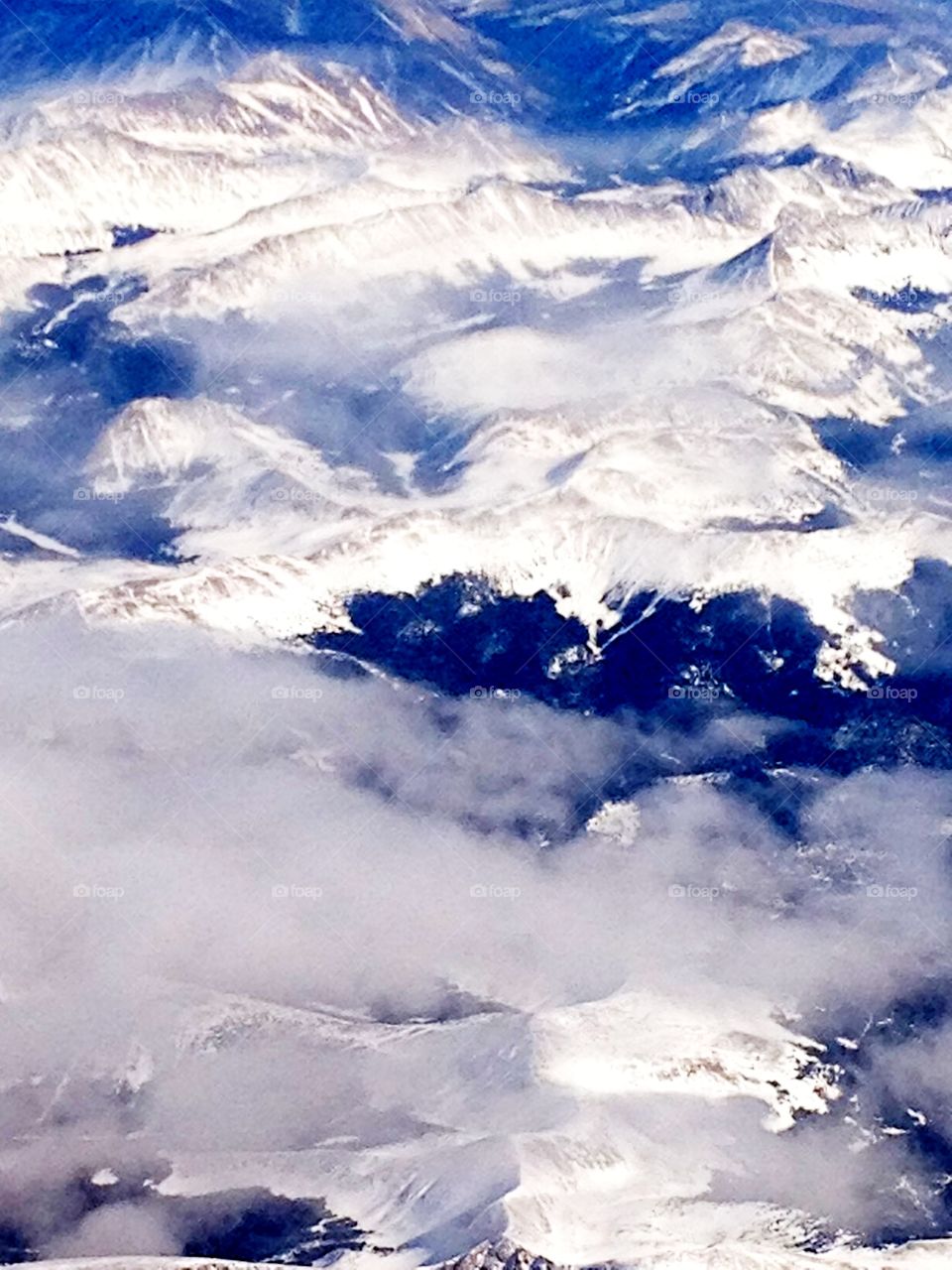 Rocky mountains. Snow covered Rocky Mountains