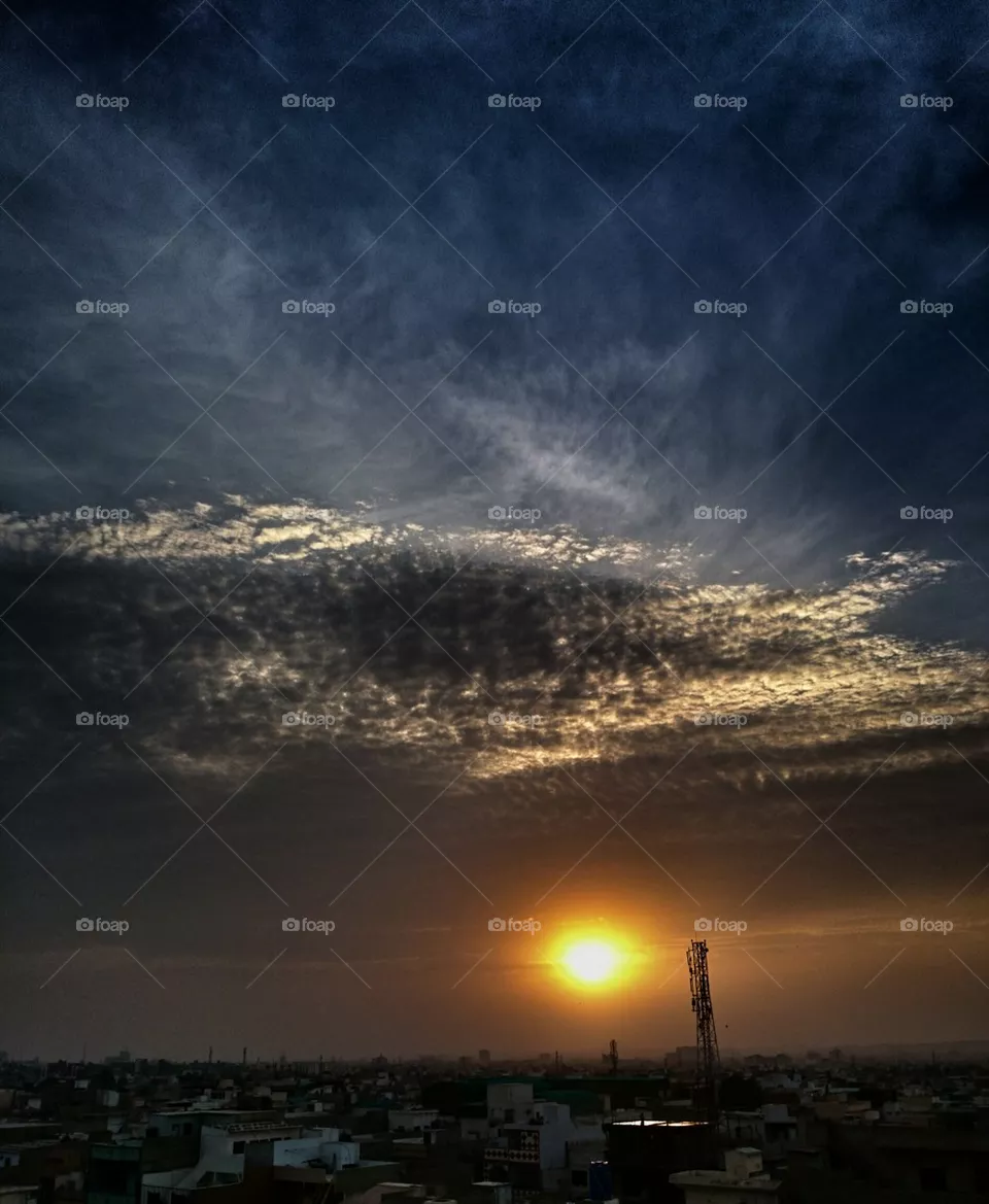 sunset time
