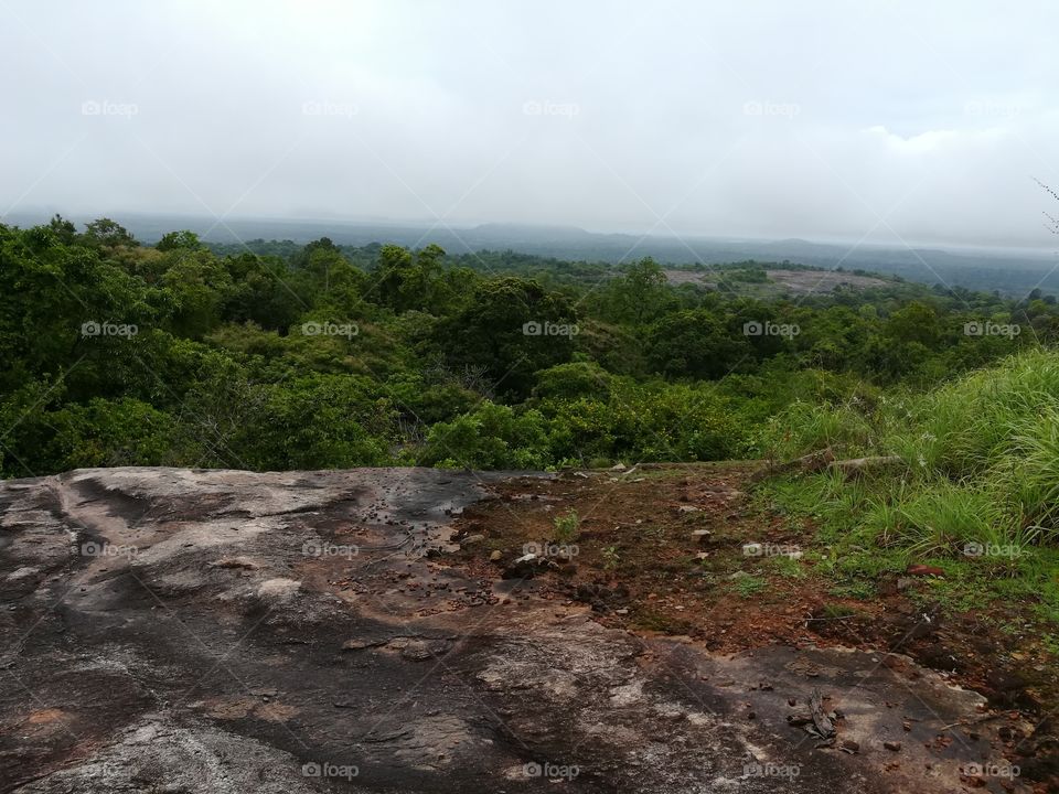 view of the mountain top