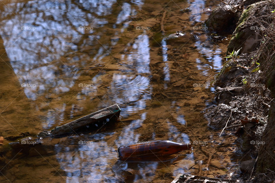 Bottle  in the river