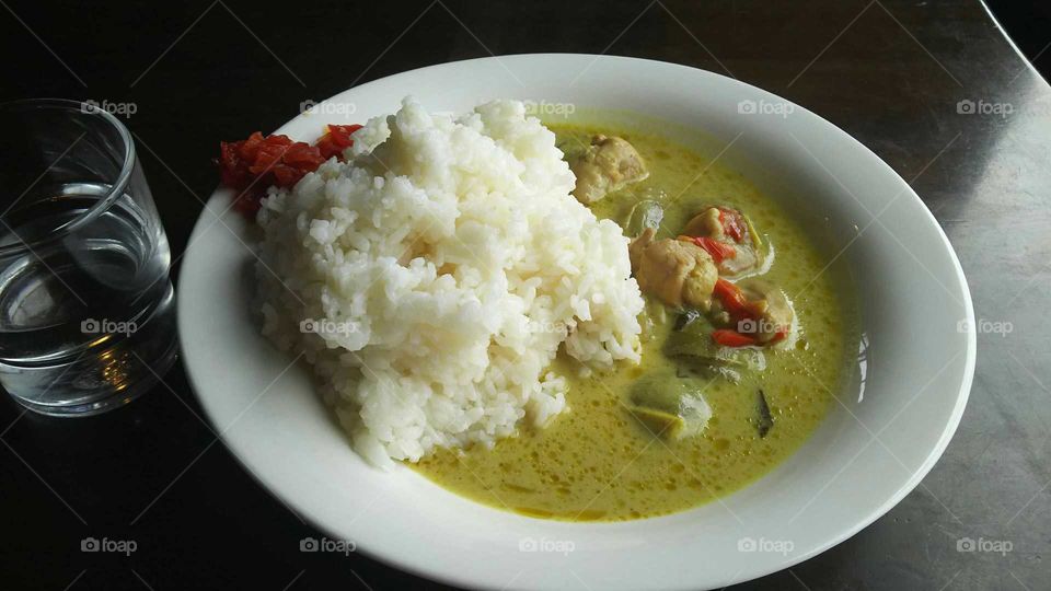 green curry rice