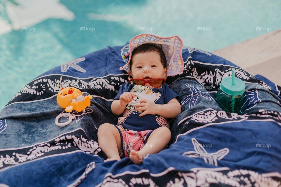 baby enjoying the summer