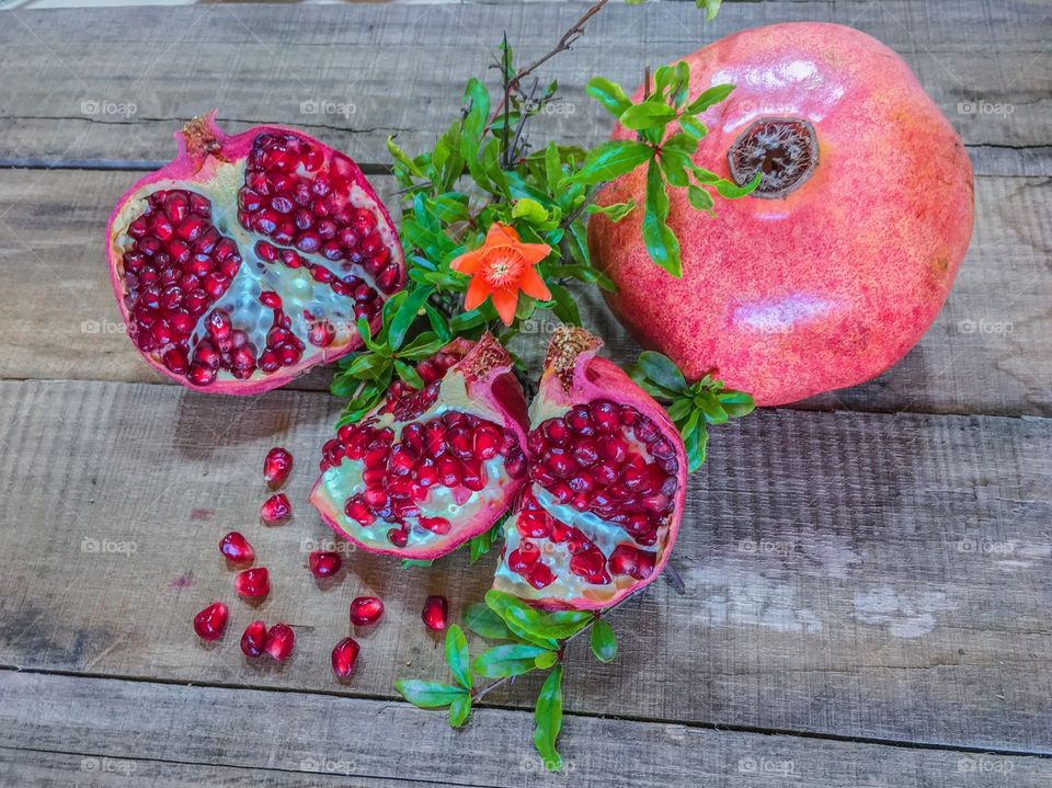 Pomegranate fruits 