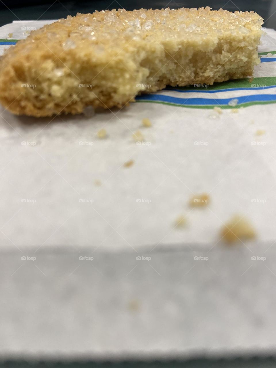 Is there anything sadder than getting down to the last few bites of a sugar cookie? A morsel of cookie and some crumbs are all that is left in this photo taken at a Barnes & Noble Cafe. I try to stretch out and savor those last few bites.