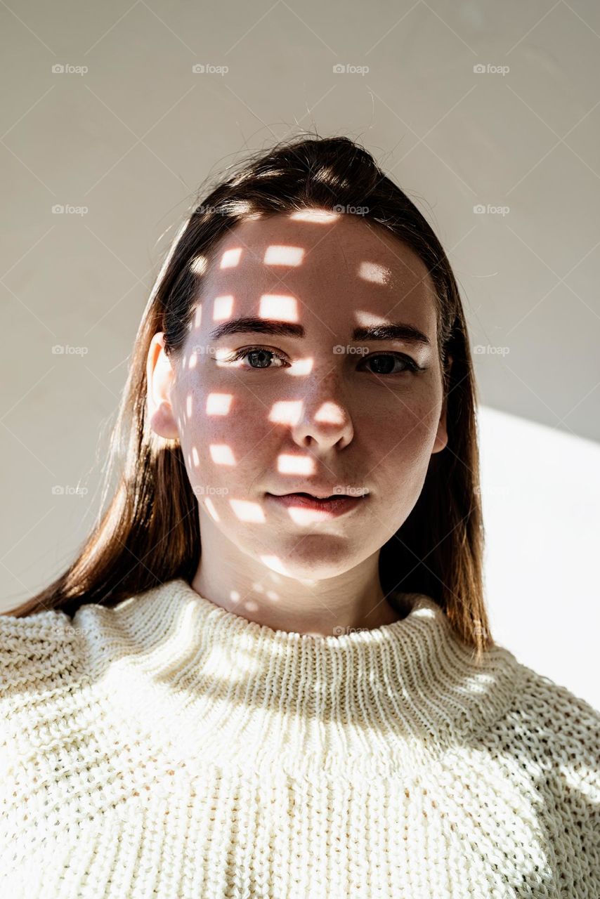 creative portrait with shadows