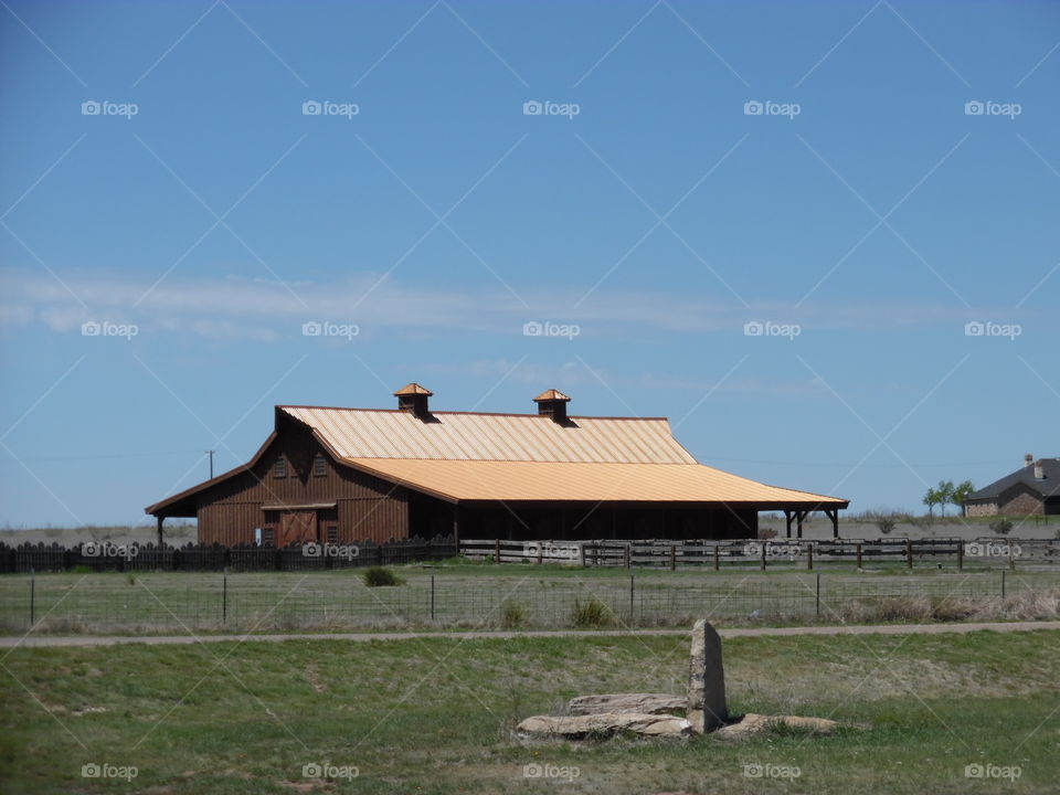 House with a copper roof