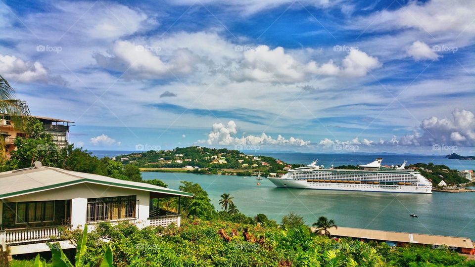 View overlooking Port of Castries St Lucia