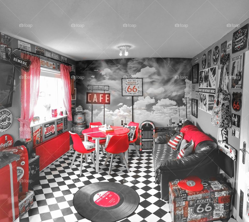 Our own American style diner splash of colour