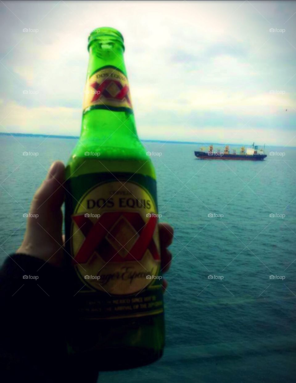 Dos equis, beer on the sea.. Cruise on Vision of the Seas. 