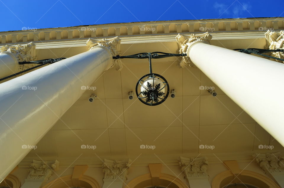 looking up. sky-architecture in England ( Theatre Royal in Nottingham city)