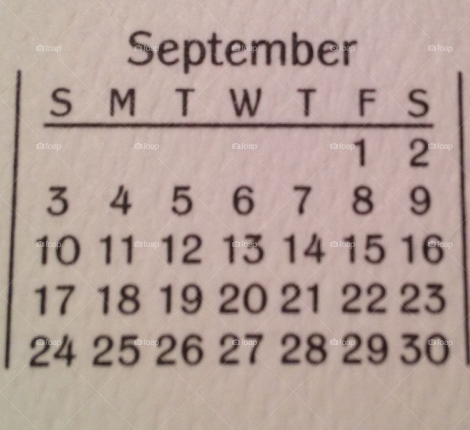 September 2017 dates