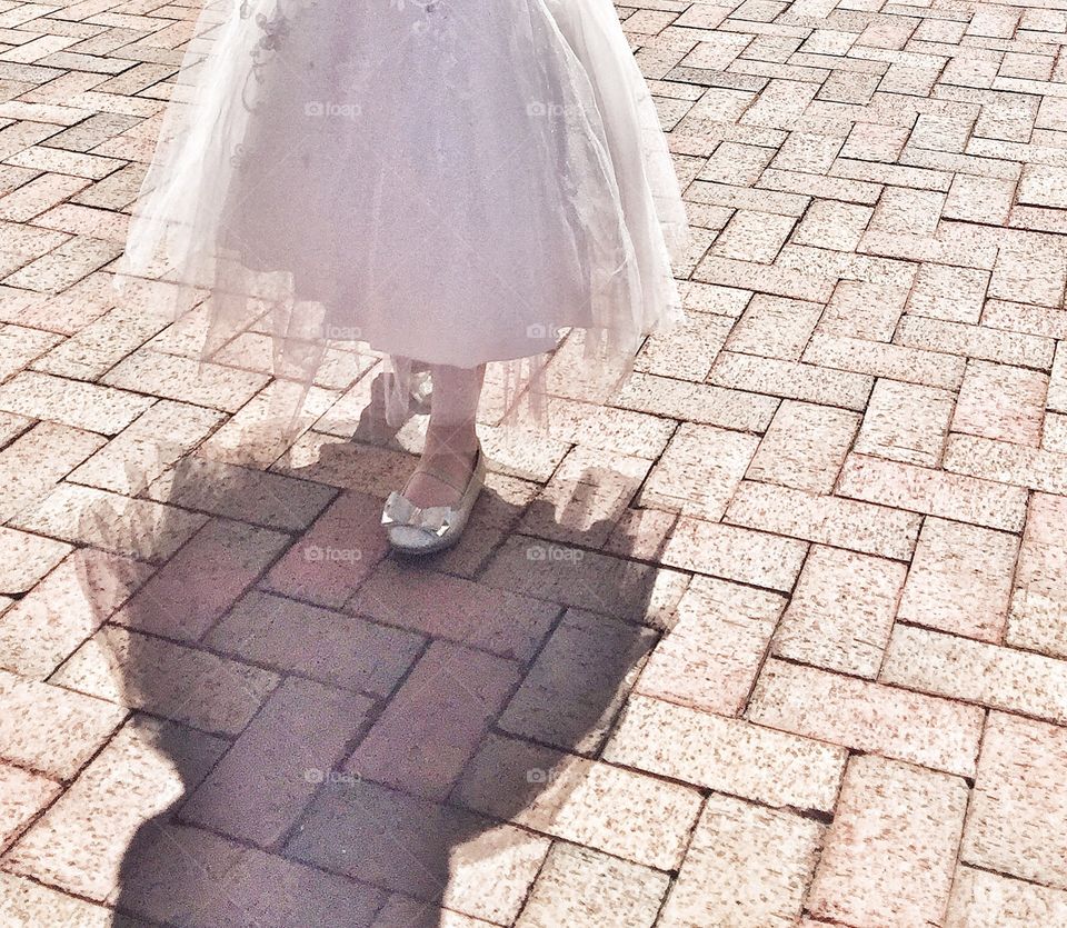 Little girl's shadow