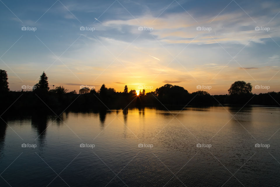 Sunset at the lake