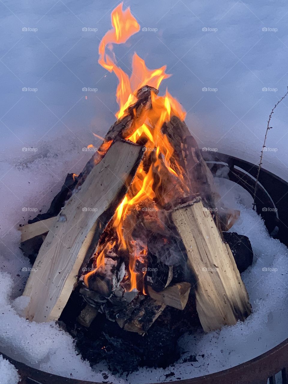 Winter fire