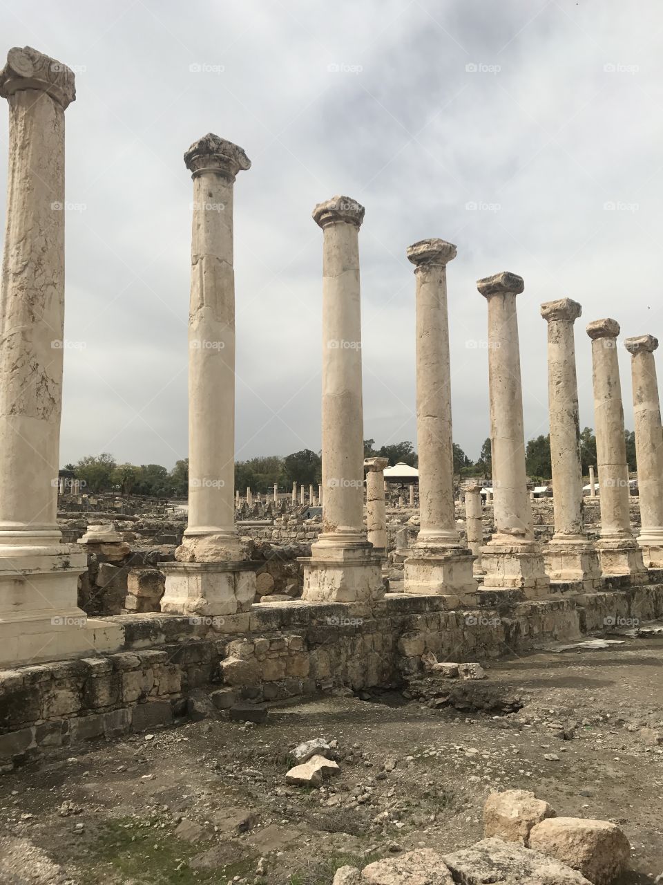 Buildings and Landmarks - Ancient Ruins Beit She'An in Israel.