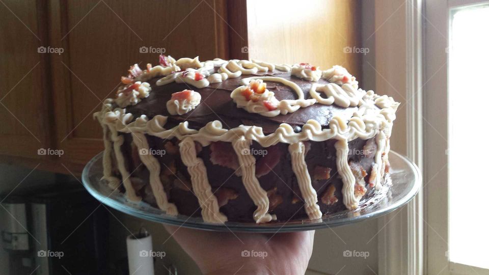 decorated chocolate cake