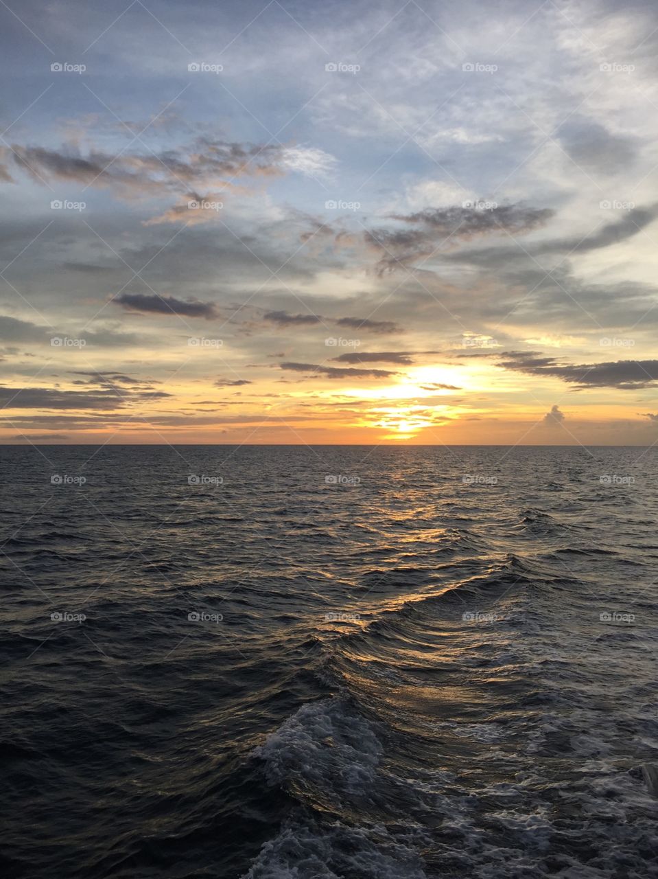 Sunset, Water, Ocean, Sea, Beach