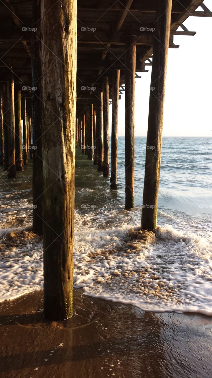 Under the Santa Cruz pier