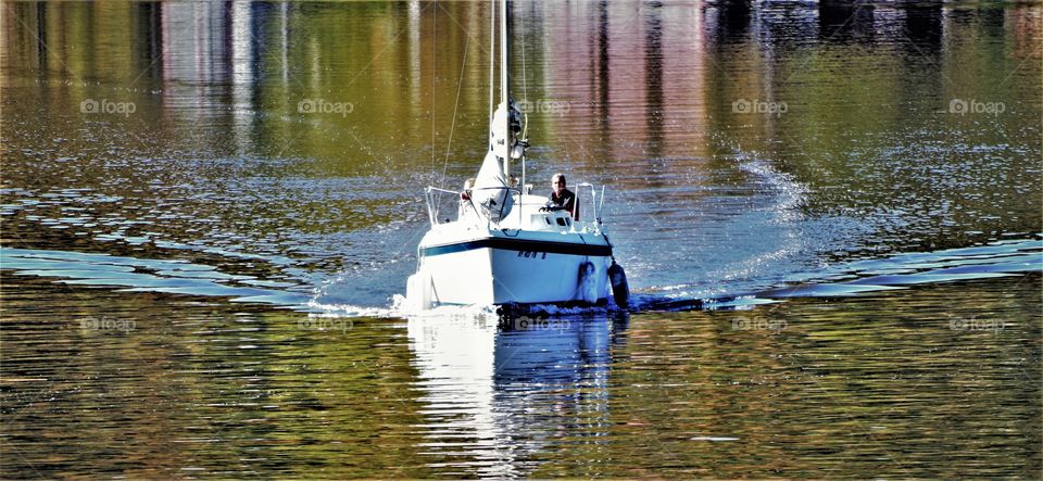 Sailboat in the fall