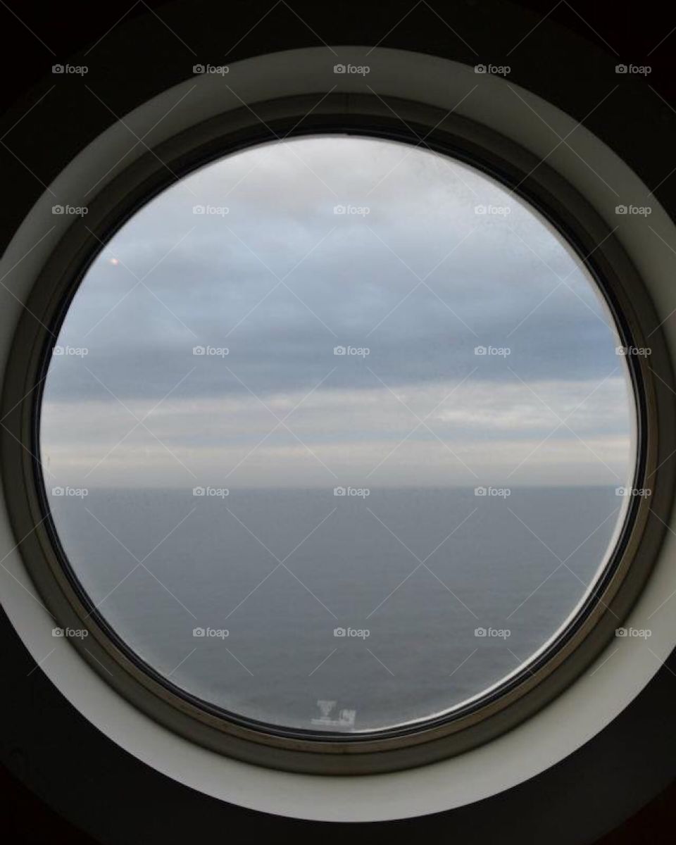 Sea, Ship, window, landscape