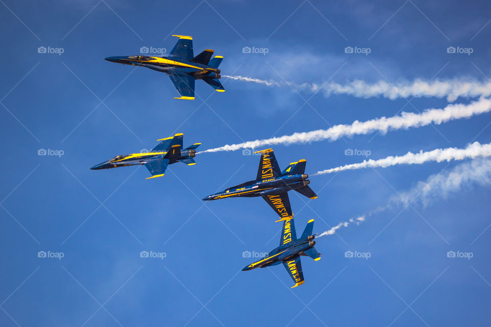 The Navy’s Blue Angels perform at the Luke Days 2018 airshow. 