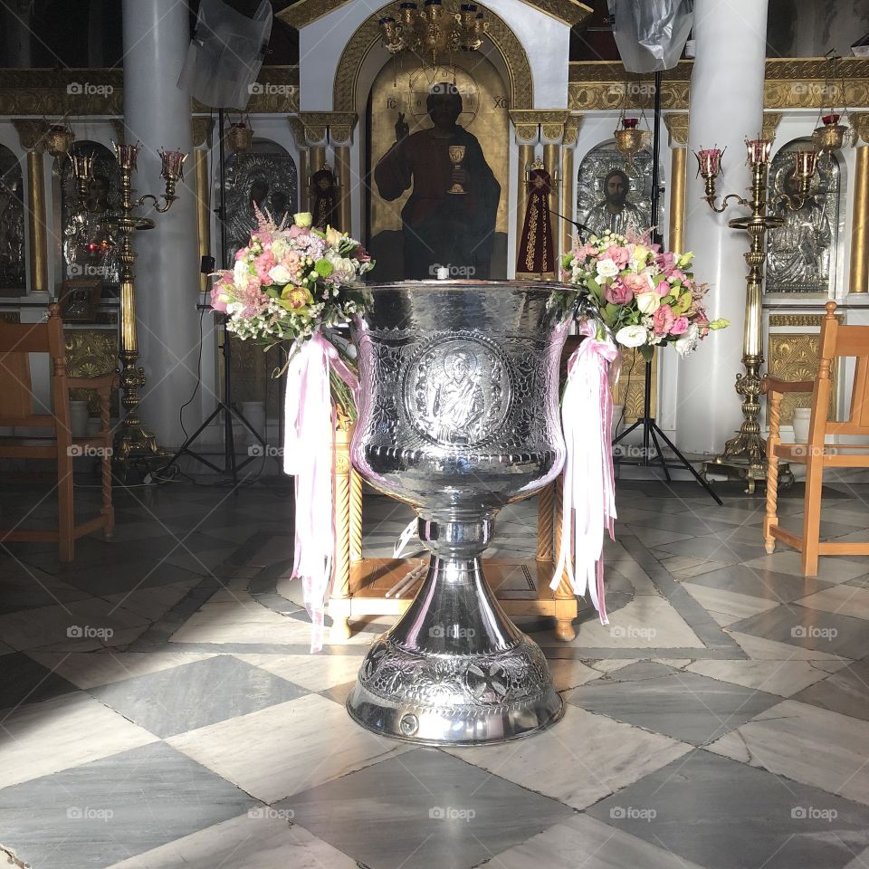 Christening font