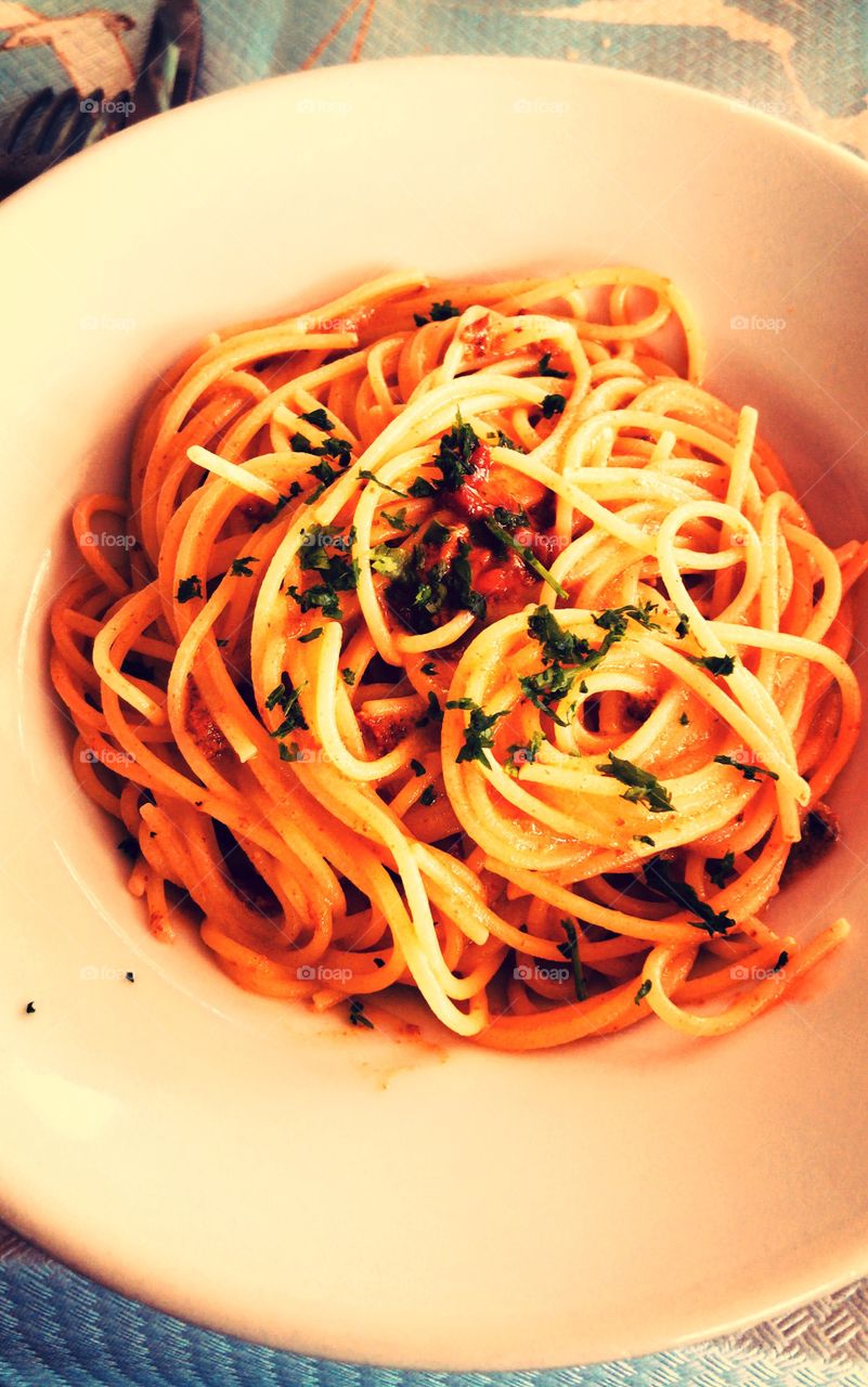 Seafood pasta 