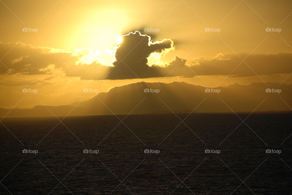 Sunset over Puerto Rico