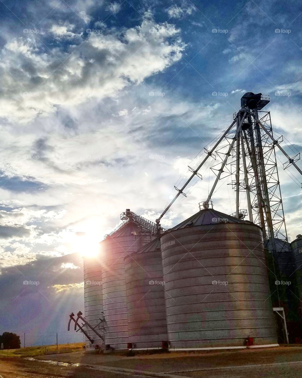 Grain sylos east of Denver Colorado