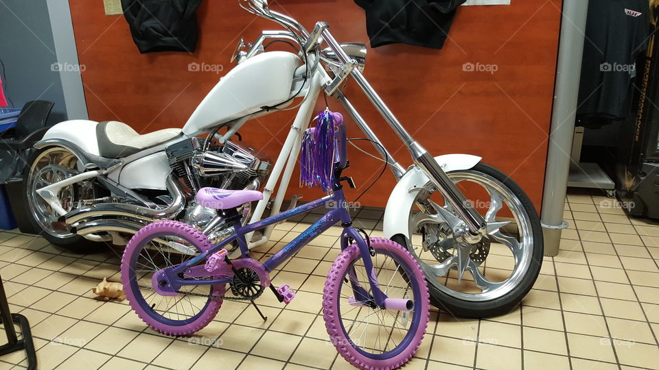 father and daughter bikes