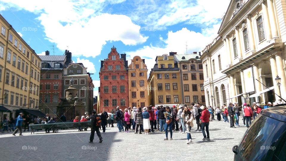 City, Street, People, Building, Road