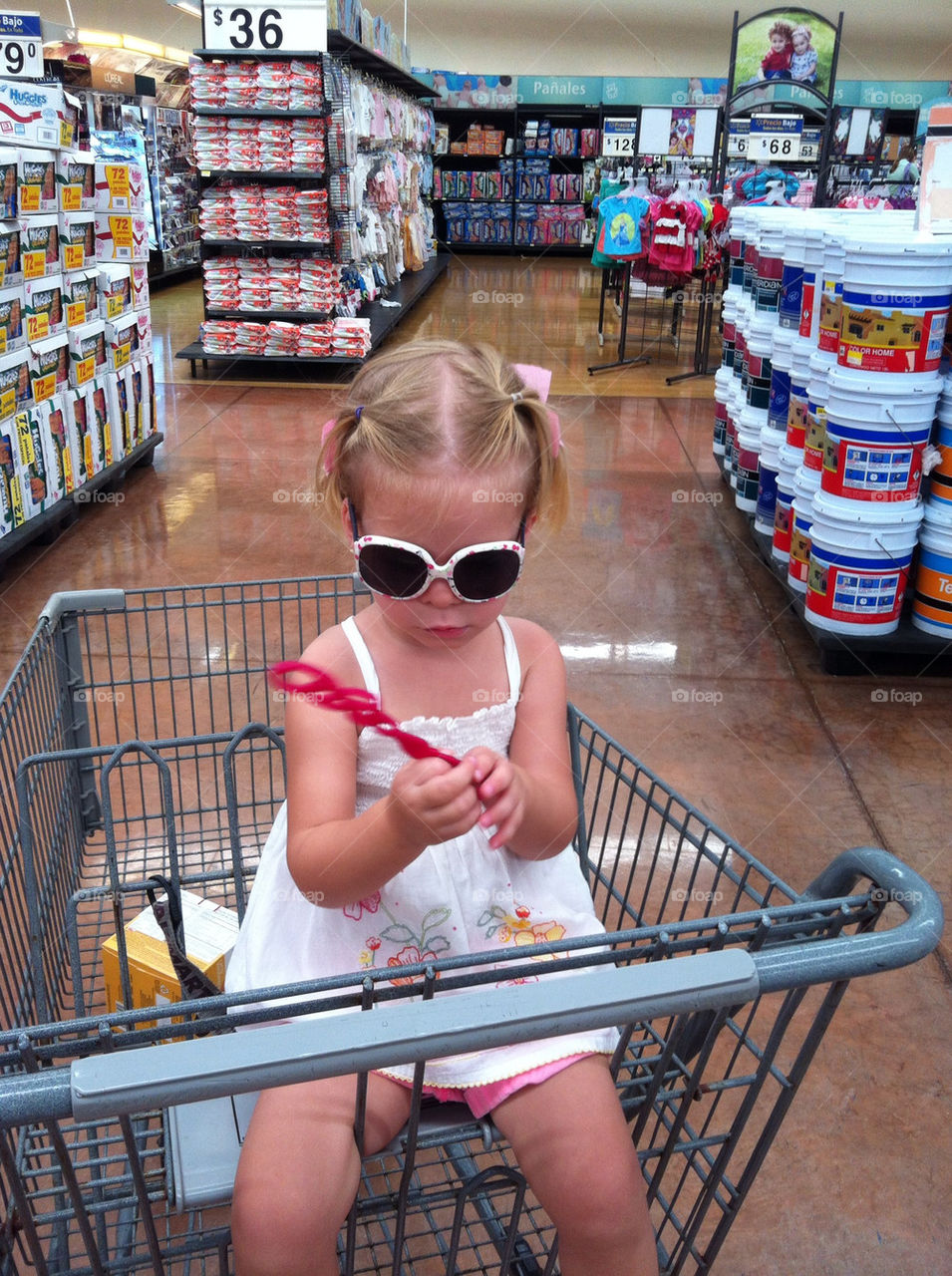 CHILD AT A SUPERMARKET