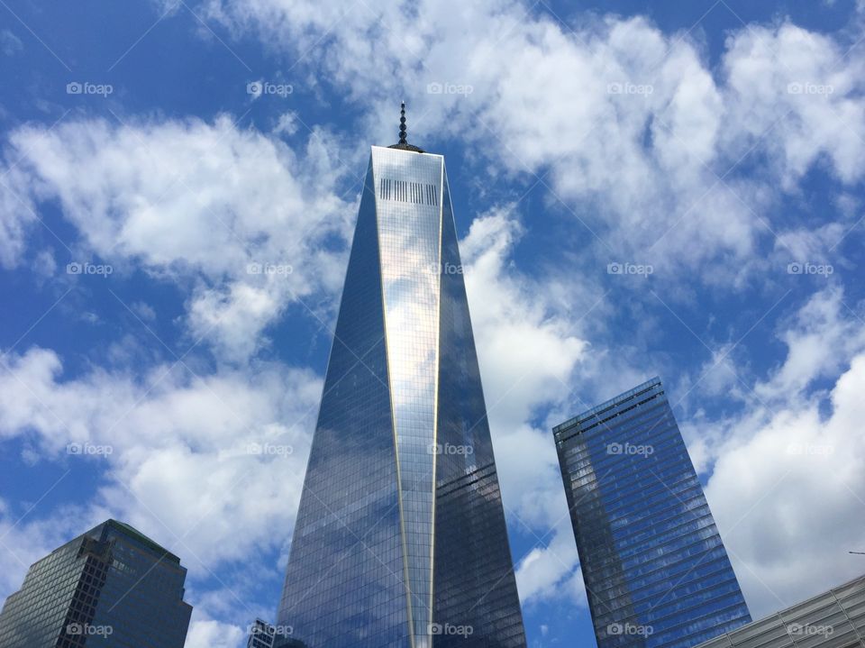 Freedom . Sometimes you can't help but stare at the beauty of Freedom Tower. But, you still feel the pain for what once was...