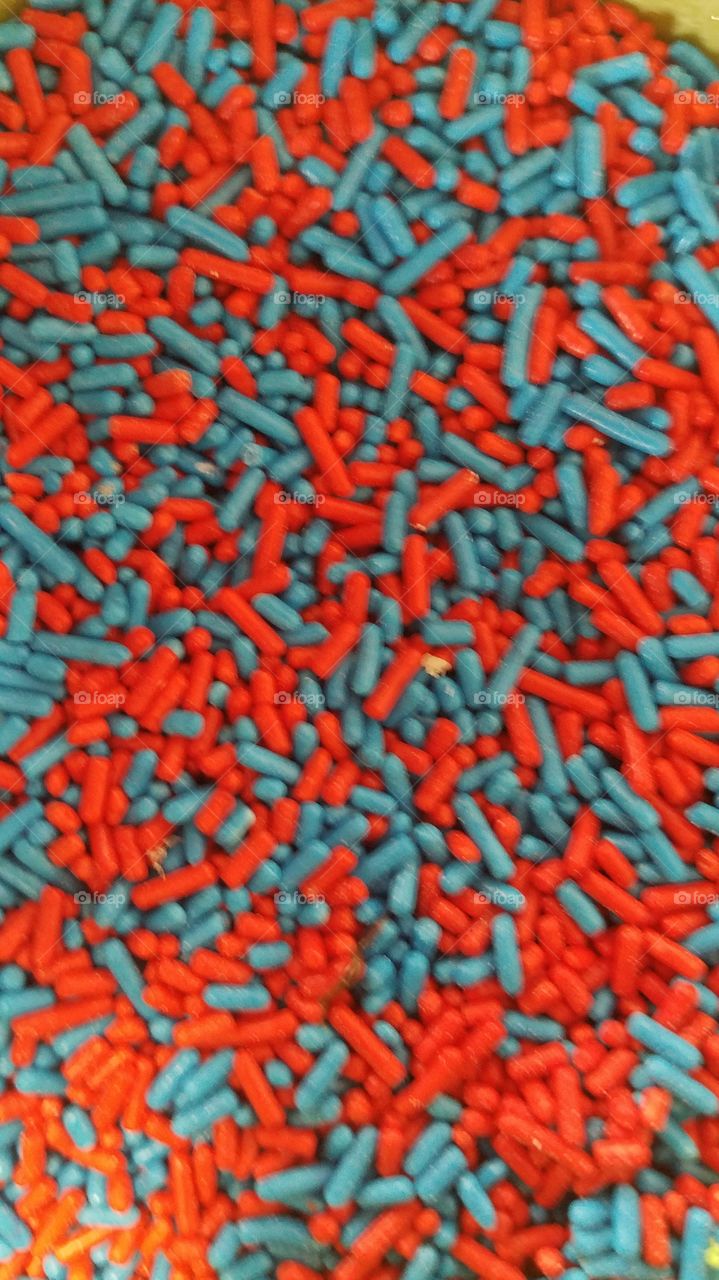 red and green baking sprinkles