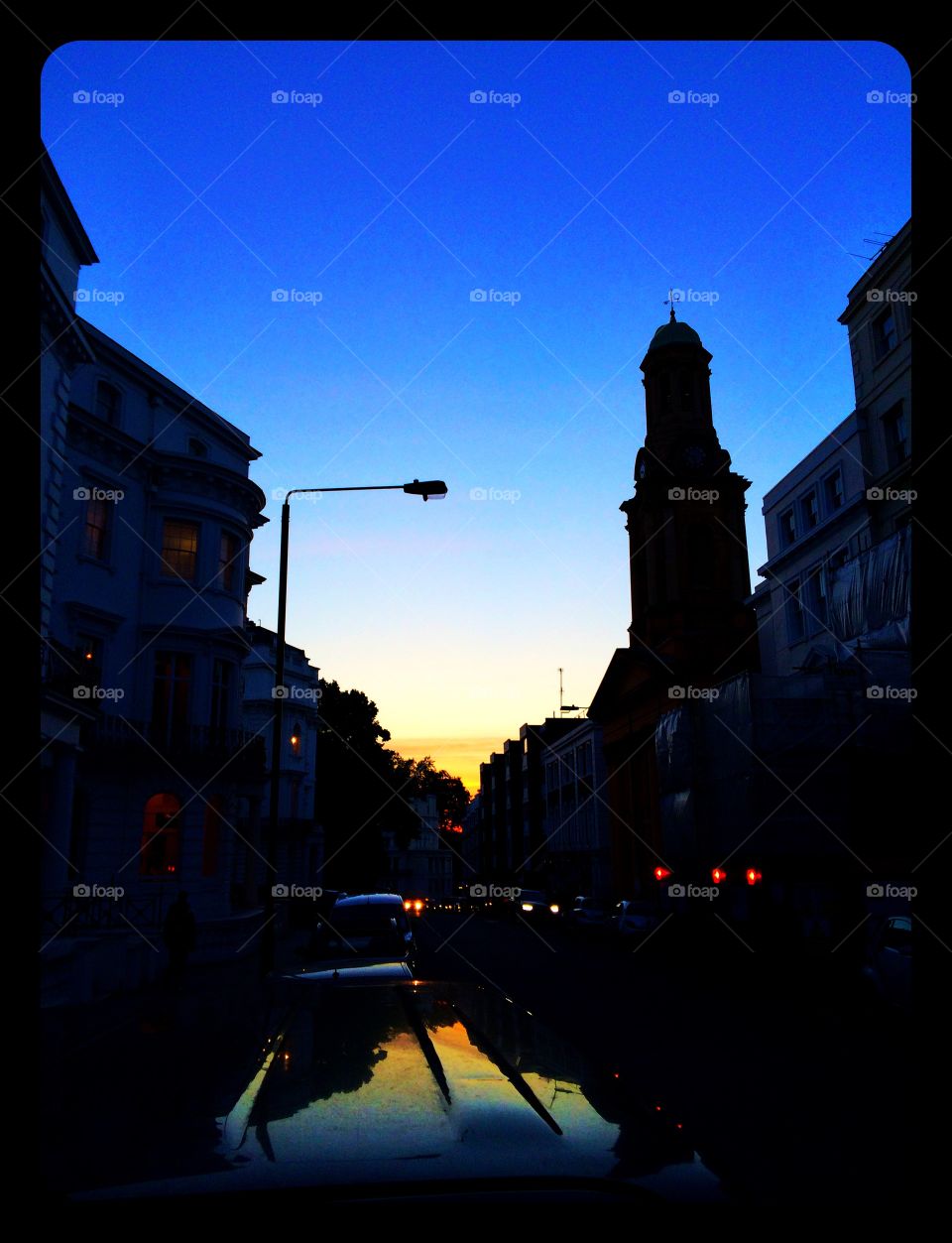 Street, Sunset, City, Dusk, Architecture