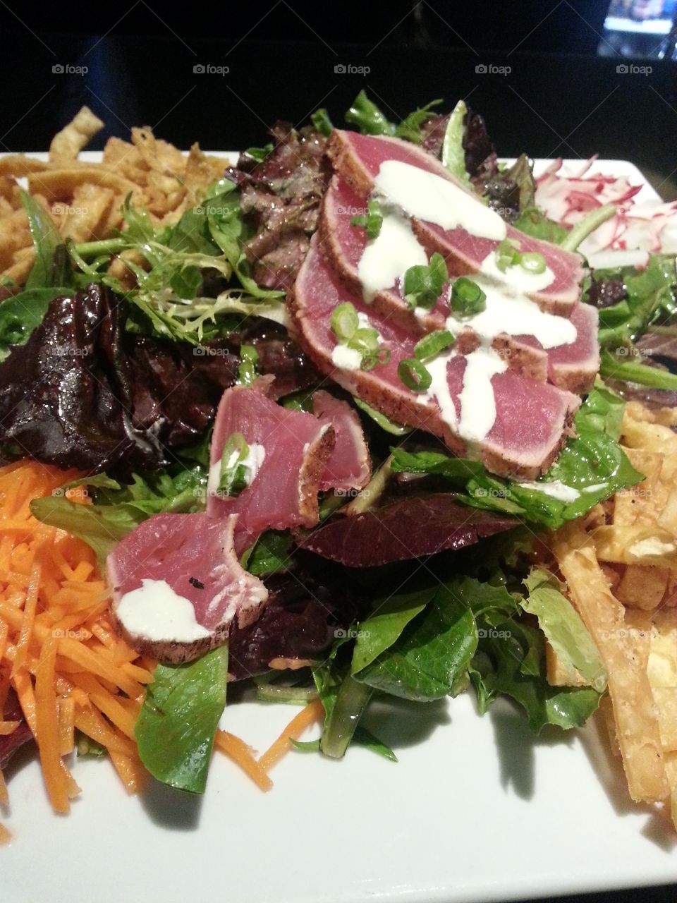 Impressive Ahi Tuna Salad - Delicious Looking Healthy Meal - Lighter Fare Food for Lunch or Dinner 