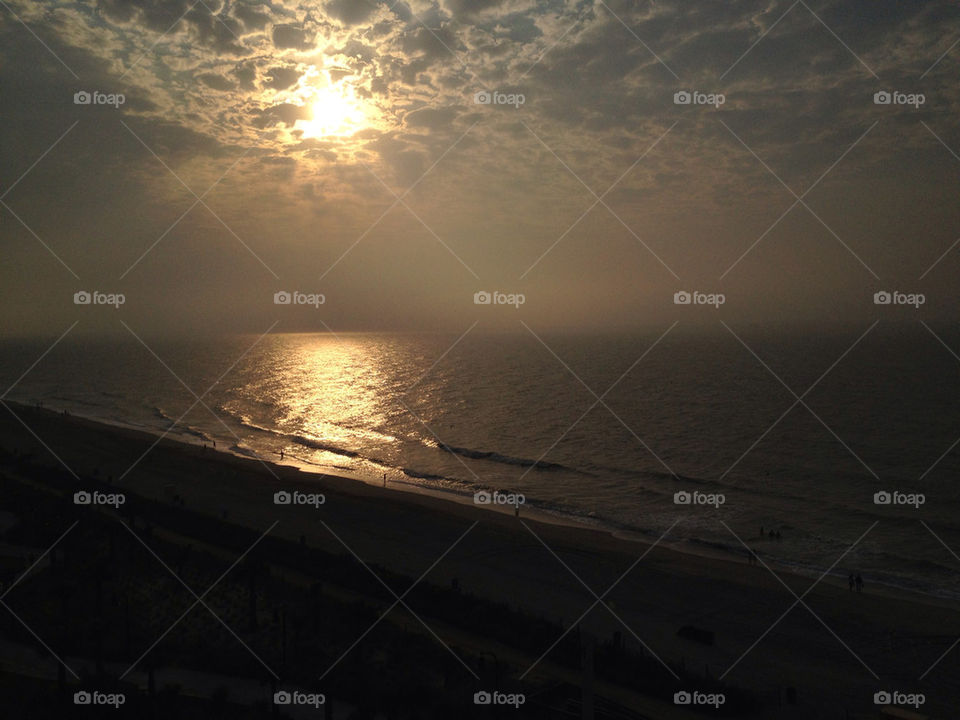 beach ocean clouds sun by refocusphoto