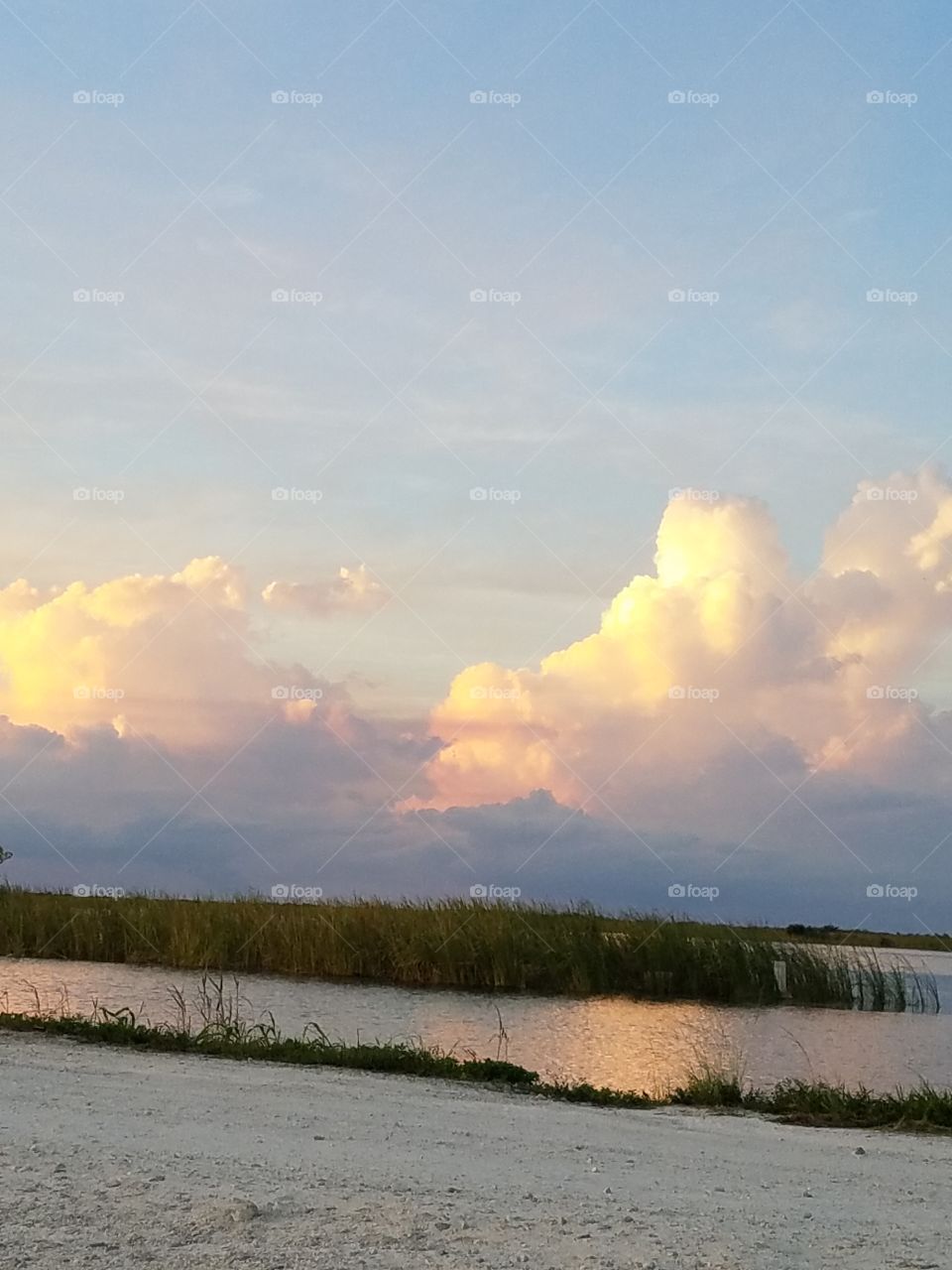 Sunset over the Everglades