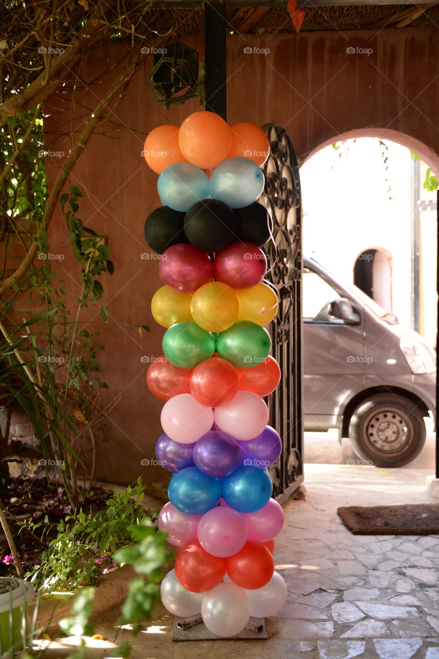 colorful balloons for a party