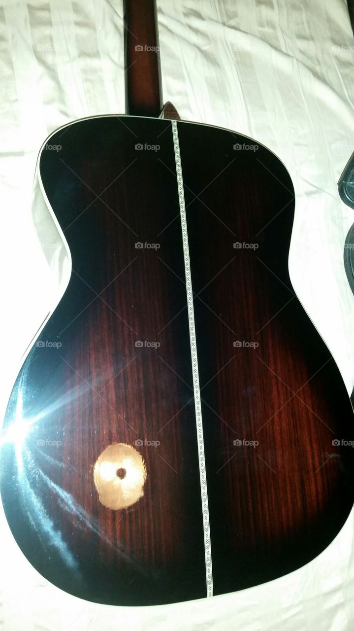 2 piece acoustic guitar back