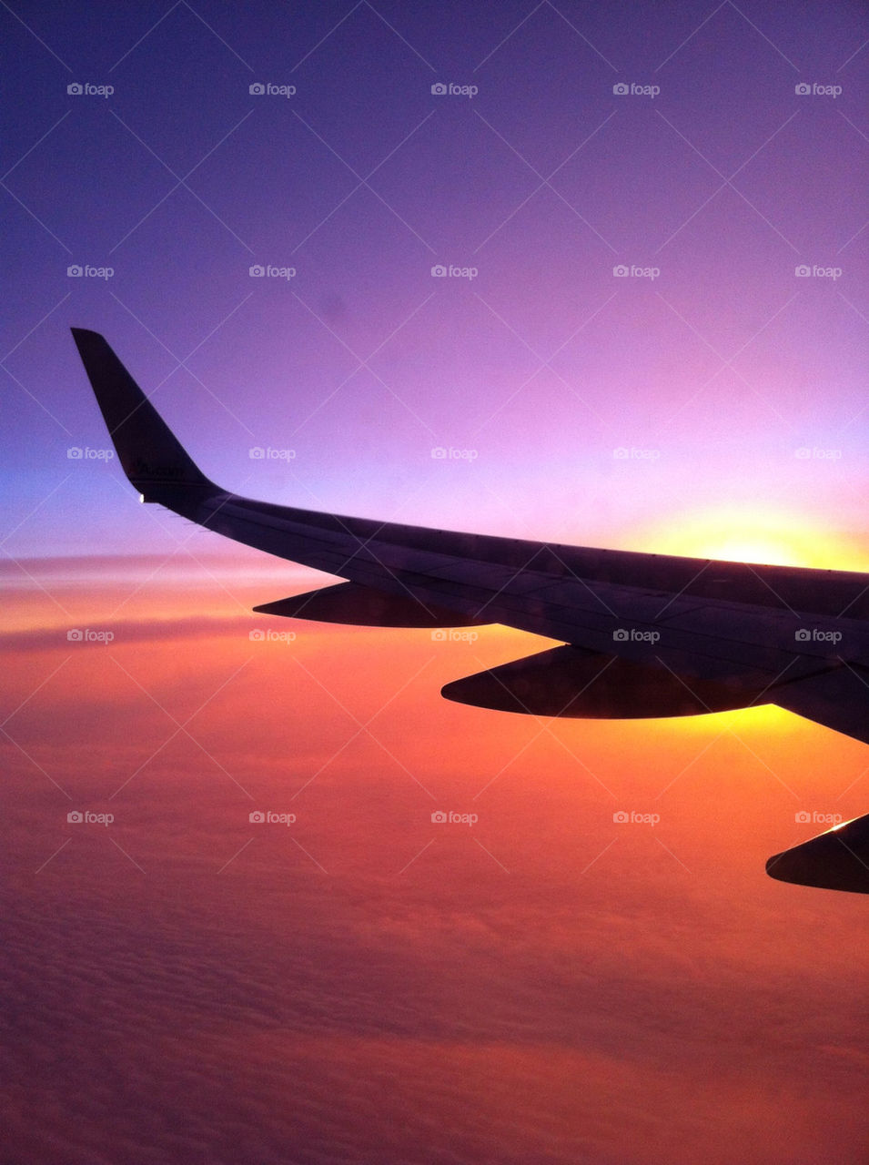 sky travel sunset airplane by m_licardo
