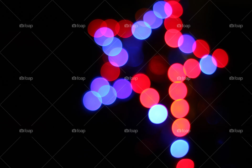 colour , star, night , bokeh , blue , red , Christmas, december , vacation