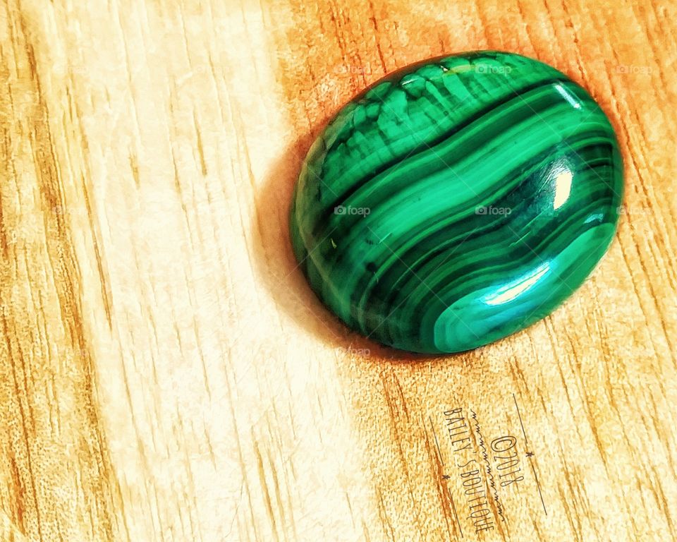 Malachite Cabochan Oval Pendant Semiprecious Gemstone Crystal Mineral for Jewelrymaking Handmade Necklace for Him or Her