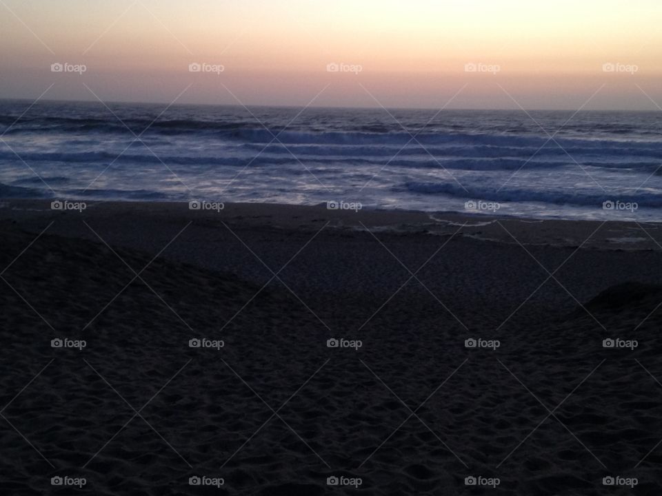 Beach, Sunset, Sea, No Person, Ocean